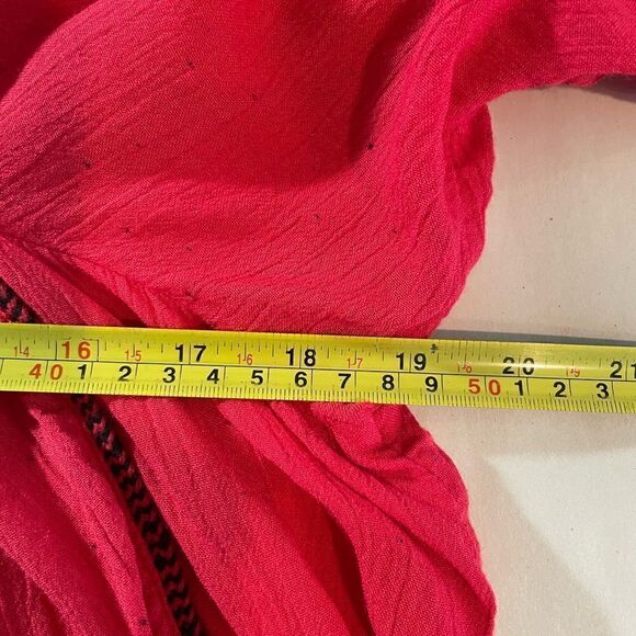 Free People Red Embroidered Blouse - Picture 5 of 11